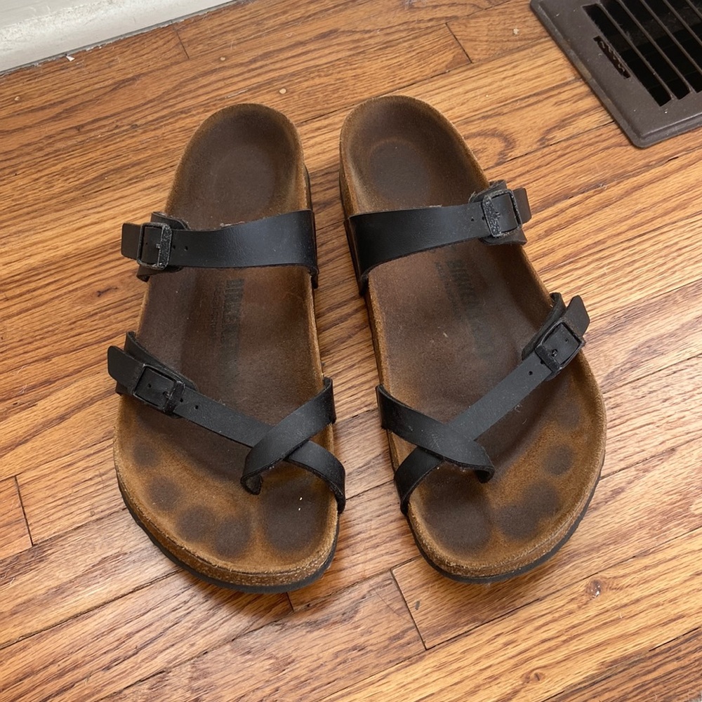 Black Tri Strap Birkenstocks